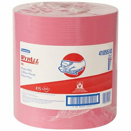 BSC PREFERRED Kimberly Clark WypALL X80 Red Heavy-Duty Wipers Jumbo Roll S-13631R